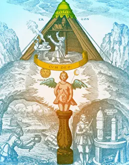 Medieval Alchemy Art Stampe: Alchemy