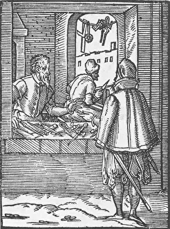 Middle Ages Art Stampe: The compass maker