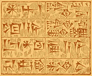 Ancient Writing Systems Stampe: Cuneiform Characters