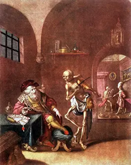 Memento Mori Symbolism Stampe: Dance Macabre, 1906