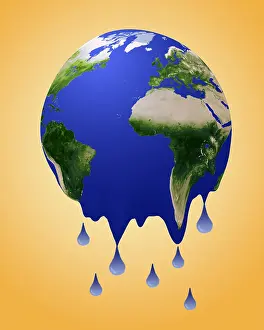 Climate Change Illustration Stampe: Global Warming