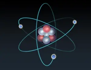 Chemical Element Illustration Stampe: Lithium Atomic Model
