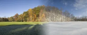 Scenic Countryside Views Stampe: Composite of Fall and Winter