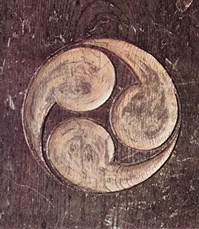 Traditional Japan Stampe: Mitsudomoe