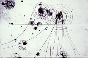 Particle Tracks Stampe: SLAC Bubble Chamber