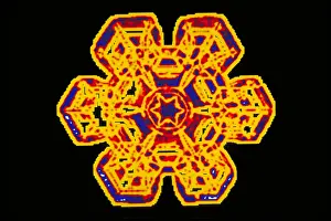 Crystal Ice Structure Stampe: Snowflake